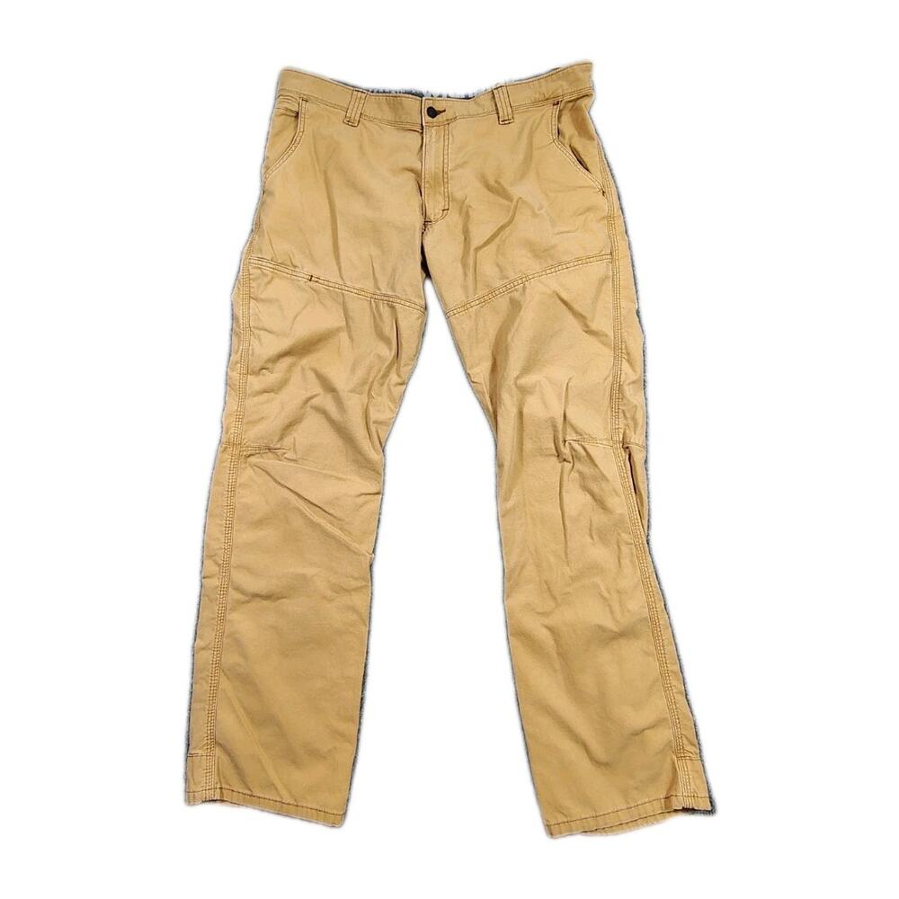 Wrangler ATG All Terrain Gear Pants Mens 38x32 Khaki Cargo Pants Outdoor Canvas